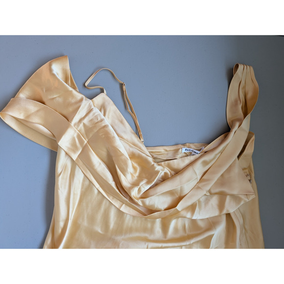 NWD Reformation Ronda Silk Wedding Gown Maxi Dress Size 14 Sunshine #4A458 - Picture 13 of 16